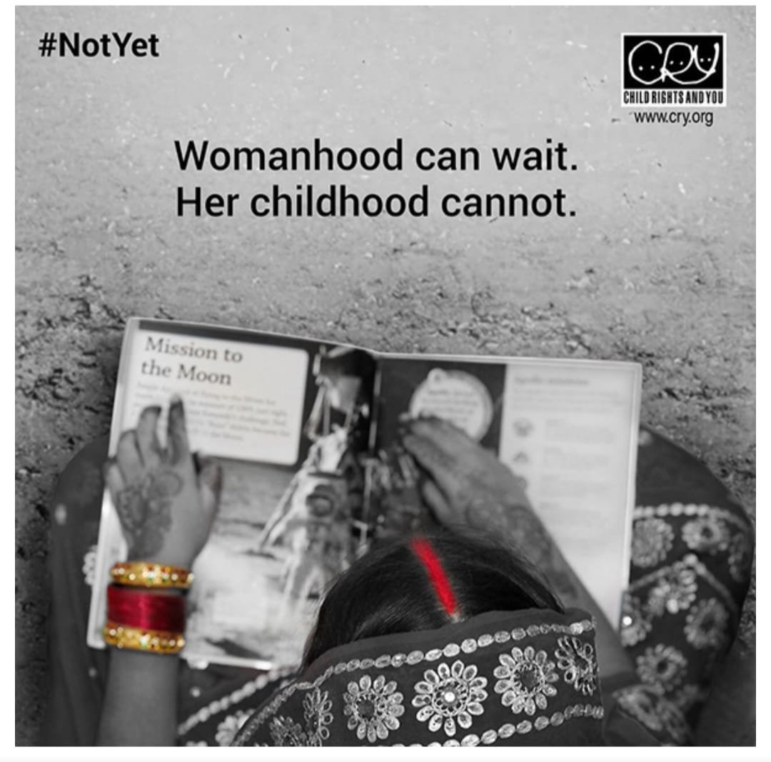 CRY #NotYet campaign - Reading book